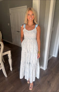 Blue Floral Maxi Dress