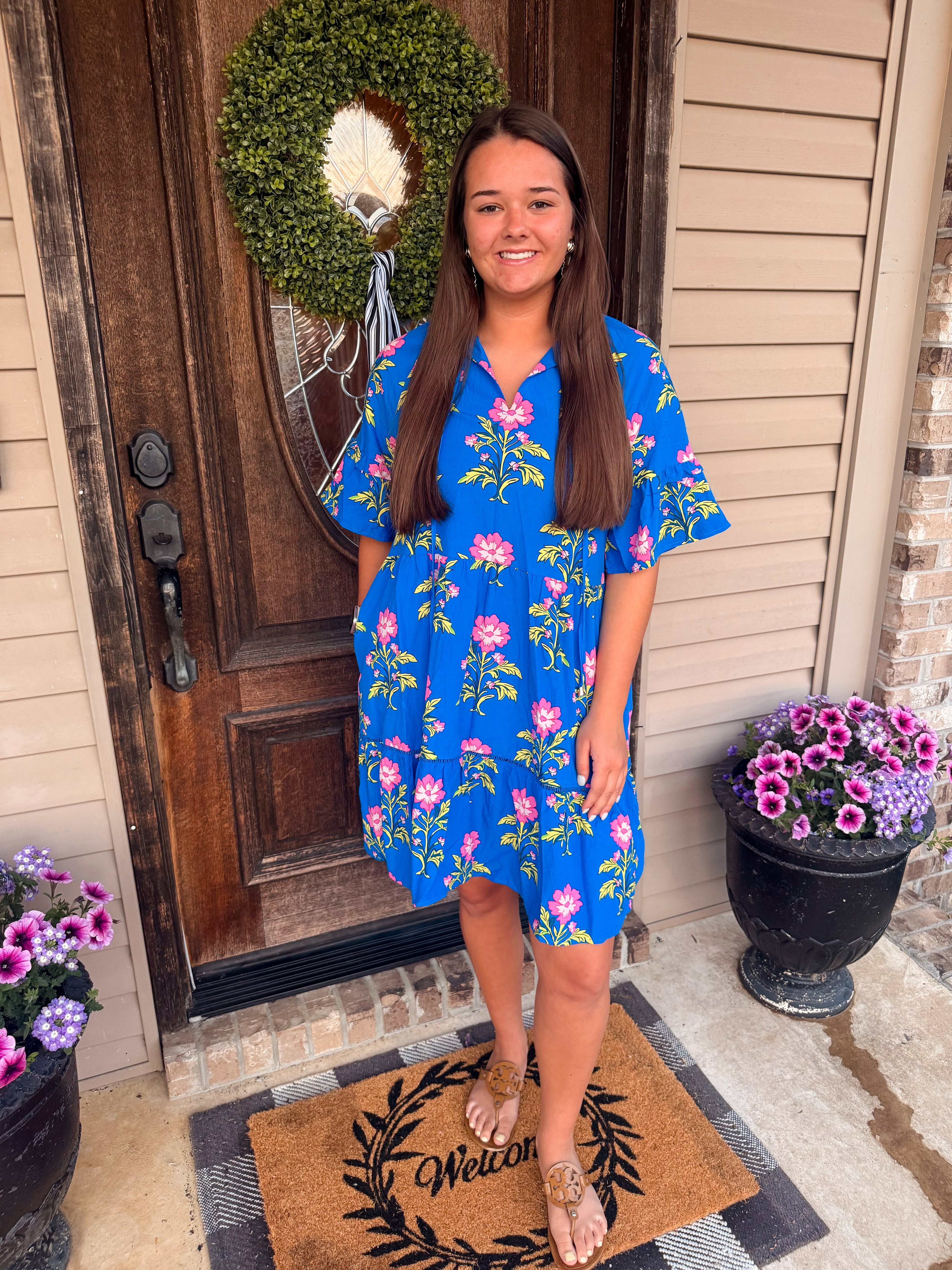 Blue Floral Dress