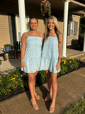 Day + Moon blue & white dress